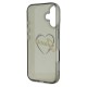 Husa pentru iPhone 16 - Guess Hardcase IML Heart (GUHCP16SHCHGSPK) - Black