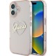 Husa pentru iPhone 16 - Guess Hardcase IML Heart (GUHCP16SHCHGSPP) - Pink