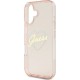 Husa pentru iPhone 16 - Guess Hardcase IML Heart (GUHCP16SHCHGSPP) - Pink