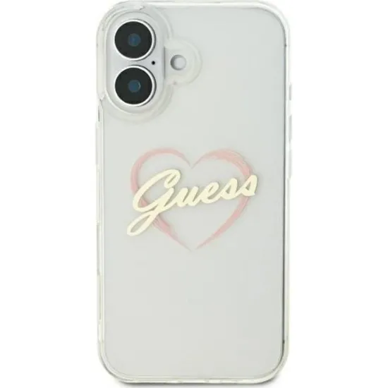 Husa pentru iPhone 16 - Guess Hardcase IML Heart (GUHCP16SHCHGSPT) - Clear Husa pentru iPhone 16 - Guess Hardcase IML Heart (GUHCP16SHCHGSPT) - Clear