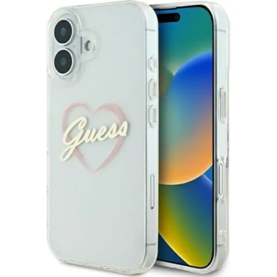 Husa pentru iPhone 16 - Guess Hardcase IML Heart (GUHCP16SHCHGSPT) - Clear Husa pentru iPhone 16 - Guess Hardcase IML Heart (GUHCP16SHCHGSPT) - Clear
