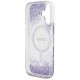 Husa pentru iPhone 16 - Guess Hardcase Resin Bottom Glitter MagSafe (GUHMP16SRGRGEU) - Purple