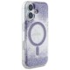 Husa pentru iPhone 16 - Guess Hardcase Resin Bottom Glitter MagSafe (GUHMP16SRGRGEU) - Purple