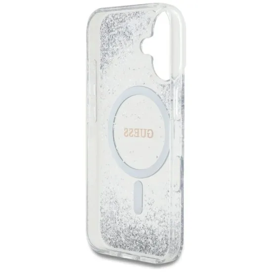 Husa pentru iPhone 16 - Guess Hardcase Resin Gradient Glitter MagSafe (GUHMP16SRGRGES) - Silver Husa pentru iPhone 16 - Guess Hardcase Resin Gradient Glitter MagSafe (GUHMP16SRGRGES) - Silver