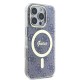 Husa pentru iPhone 16 - Guess IML 4G MagSafe (GUHMP16SH4STB) - Blue