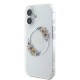 Husa pentru iPhone 16 - Guess IML Flowers Wreath MagSafe (GUHMP16SHFWFCT) - Clear