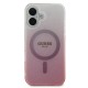 Husa pentru iPhone 16 - Guess IML Glitter Gradient MagSafe (GUHMP16SHGRCELP) - Pink