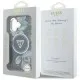 Husa pentru iPhone 16 - Guess IML Metal Glitter Flowers Triangle MagSafe (GUHMP16SHFLPEDK) - Black