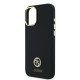 Husa pentru iPhone 16 - Guess Silicone Logo Strass 4G (GUHCP16SM4DGPK) - Black