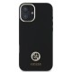 Husa pentru iPhone 16 - Guess Silicone Logo Strass 4G (GUHCP16SM4DGPK) - Black