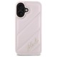 Husa pentru iPhone 16 - Karl Lagerfeld Diagonal Quilted (KLHCP16SPQDSMGP) - Pink