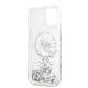 Husa pentru iPhone 16 - Karl Lagerfeld Glitter Liquid MagSafe (KLHMP16SLGCHSGH) - Transparent Choupette Head