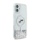 Husa pentru iPhone 16 - Karl Lagerfeld Glitter Liquid MagSafe (KLHMP16SLGKCSGH) - Transparent Karl&Choupette Head