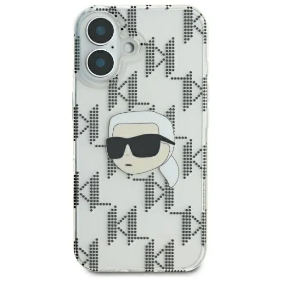 Husa pentru iPhone 16 - Karl Lagerfeld IML Luxury Electroplated (KLHCP16SHKLPKHT) - Transparent Karl Head Husa pentru iPhone 16 - Karl Lagerfeld IML Luxury Electroplated (KLHCP16SHKLPKHT) - Transparent Karl Head