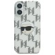 Husa pentru iPhone 16 - Karl Lagerfeld IML Luxury Electroplated (KLHCP16SHKLPKHT) - Transparent Karl Head