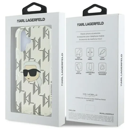 Husa pentru iPhone 16 - Karl Lagerfeld IML Luxury Electroplated (KLHCP16SHKLPKHT) - Transparent Karl Head Husa pentru iPhone 16 - Karl Lagerfeld IML Luxury Electroplated (KLHCP16SHKLPKHT) - Transparent Karl Head