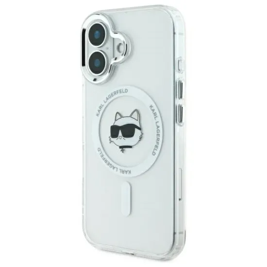 Husa pentru iPhone 16 - Karl Lagerfeld IML MagSafe (KLHMP16SHLSCHH) - White Choupette`s Head Husa pentru iPhone 16 - Karl Lagerfeld IML MagSafe (KLHMP16SHLSCHH) - White Choupette`s Head