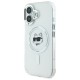 Husa pentru iPhone 16 - Karl Lagerfeld IML MagSafe (KLHMP16SHLSCHH) - White Choupette`s Head