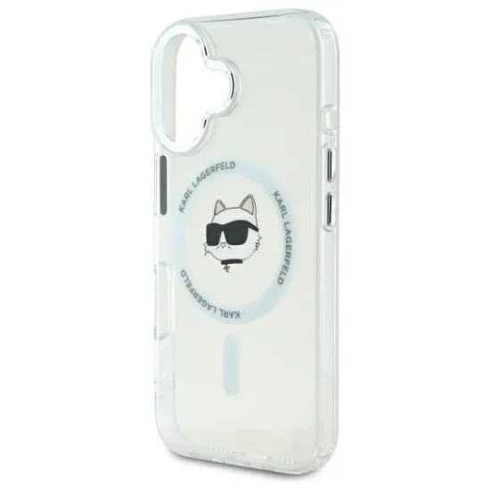 Husa pentru iPhone 16 - Karl Lagerfeld IML MagSafe (KLHMP16SHLSCHH) - White Choupette`s Head Husa pentru iPhone 16 - Karl Lagerfeld IML MagSafe (KLHMP16SHLSCHH) - White Choupette`s Head