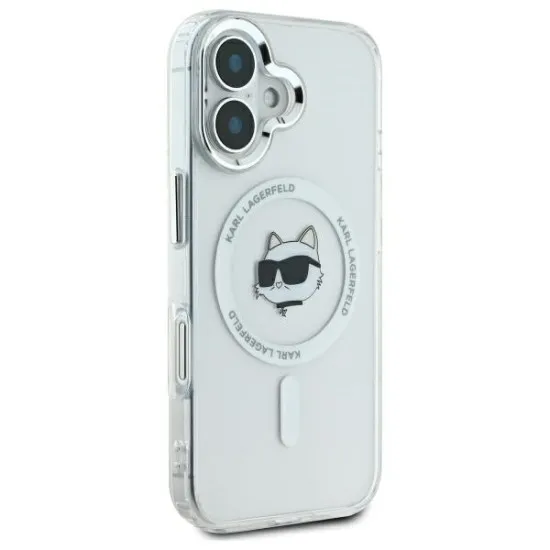 Husa pentru iPhone 16 - Karl Lagerfeld IML MagSafe (KLHMP16SHLSCHH) - White Choupette`s Head Husa pentru iPhone 16 - Karl Lagerfeld IML MagSafe (KLHMP16SHLSCHH) - White Choupette`s Head