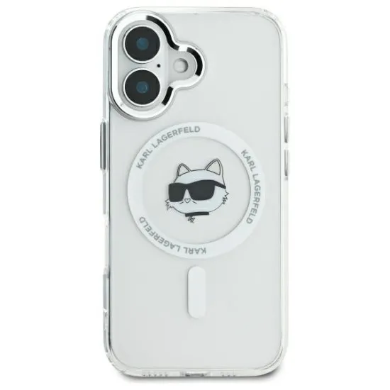 Husa pentru iPhone 16 - Karl Lagerfeld IML MagSafe (KLHMP16SHLSCHH) - White Choupette`s Head Husa pentru iPhone 16 - Karl Lagerfeld IML MagSafe (KLHMP16SHLSCHH) - White Choupette`s Head