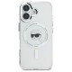 Husa pentru iPhone 16 - Karl Lagerfeld IML MagSafe (KLHMP16SHLSKIH) - White Karl`s Head