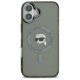 Husa pentru iPhone 16 - Karl Lagerfeld IML MagSafe (KLHMP16SHLSKIK) - Metal Karl`s Head