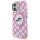 Husa pentru iPhone 16 - Karl Lagerfeld IML MagSafe (KLHMP16SHMCKMHP) - Pink Monogram Karl&Choupette Head