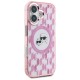 Husa pentru iPhone 16 - Karl Lagerfeld IML MagSafe (KLHMP16SHMCKMHP) - Pink Monogram Karl&Choupette Head