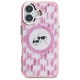 Husa pentru iPhone 16 - Karl Lagerfeld IML MagSafe (KLHMP16SHMCKMHP) - Pink Monogram Karl&Choupette Head