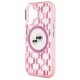 Husa pentru iPhone 16 - Karl Lagerfeld IML MagSafe (KLHMP16SHMCKMHP) - Pink Monogram Karl&Choupette Head