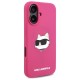 Husa pentru iPhone 16 - Karl Lagerfeld Silicone MagSafe (KLHMP16SSCHPPLF) - Fuchsia Choupette Head