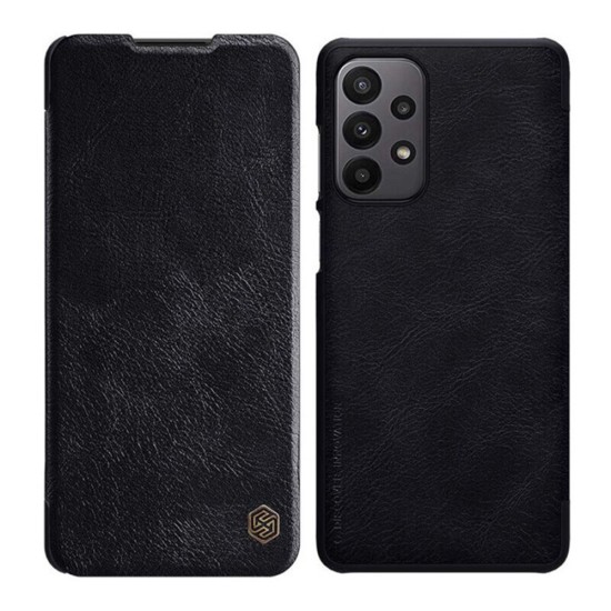 Husa pentru iPhone 16 - Nillkin Qin Prop Plain Leather Case - Black