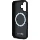 Husa pentru iPhone 16 Plus - BMW Leather Carbon Tricolor Line MagSafe (BMHMP16M23PUDTK) - Black