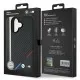 Husa pentru iPhone 16 Plus - BMW Leather Carbon Tricolor Line MagSafe (BMHMP16M23PUDTK) - Black