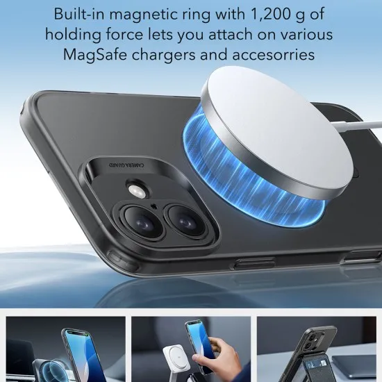Husa pentru iPhone 16 Plus - ESR Zero HaloLock - Frosted Black Husa pentru iPhone 16 Plus - ESR Zero HaloLock - Frosted Black