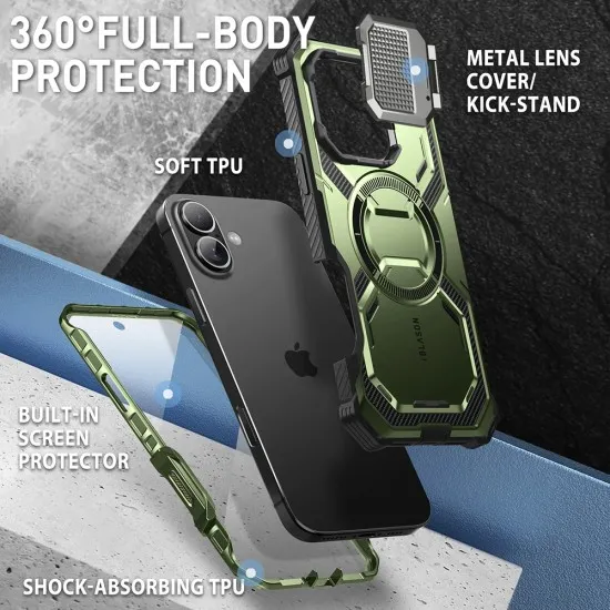 Husa pentru iPhone 16 Plus + Folie - I-Blason Armorbox - Guldan Husa pentru iPhone 16 Plus + Folie - I-Blason Armorbox - Guldan