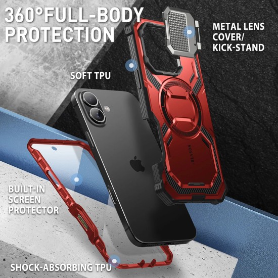 Husa pentru iPhone 16 Plus + Folie - I-Blason Armorbox - Ruddy