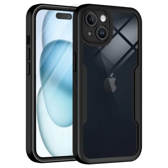 Husa pentru iPhone 16 Plus + Folie - Techsuit ColorVerse 360 Series - Black Husa pentru iPhone 16 Plus + Folie - Techsuit ColorVerse 360 Series - Black