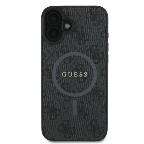 Husa pentru iPhone 16 Plus - Guess 4G Ring Classic Logo MagSafe (GUHMP16MG4GFRK) - Black Husa pentru iPhone 16 Plus - Guess 4G Ring Classic Logo MagSafe (GUHMP16MG4GFRK) - Black