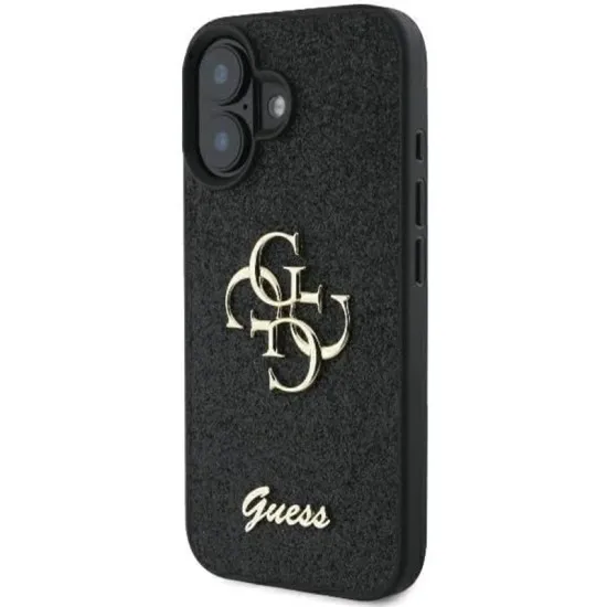 Husa pentru iPhone 16 Plus - Guess Glitter Fixed Big 4G (GUHCP16MHG4SGK) - Black
