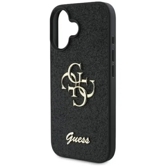Husa pentru iPhone 16 Plus - Guess Glitter Fixed Big 4G (GUHCP16MHG4SGK) - Black