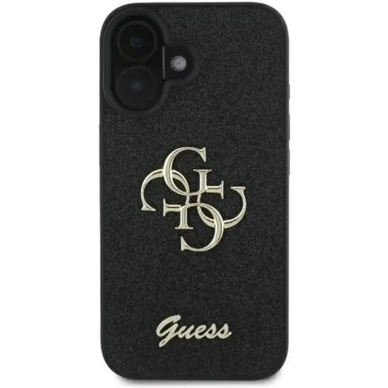 Husa pentru iPhone 16 Plus - Guess Glitter Fixed Big 4G (GUHCP16MHG4SGK) - Black