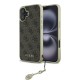 Husa pentru iPhone 16 Plus - Guess Hardcase 4G Charms Collection (GUHCP16MGF4GBR) - Brown