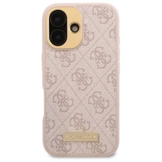 Husa pentru iPhone 16 Plus - Guess Hardcase 4G Logo Plate MagSafe (GUHMP16MU4GPRP) - Pink Husa pentru iPhone 16 Plus - Guess Hardcase 4G Logo Plate MagSafe (GUHMP16MU4GPRP) - Pink
