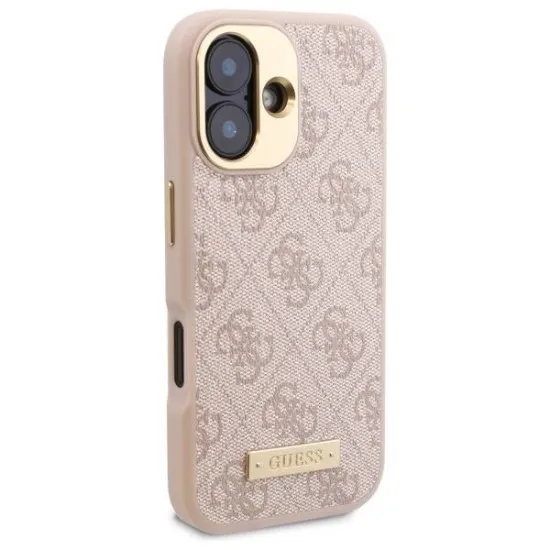 Husa pentru iPhone 16 Plus - Guess Hardcase 4G Logo Plate MagSafe (GUHMP16MU4GPRP) - Pink Husa pentru iPhone 16 Plus - Guess Hardcase 4G Logo Plate MagSafe (GUHMP16MU4GPRP) - Pink