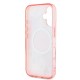 Husa pentru iPhone 16 Plus - Guess IML Flower & Tonal Circle MagSafe (GUHMP16MHFWBDCEP) - Pink