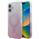 Husa pentru iPhone 16 Plus - Guess IML Glitter Gradient MagSafe (GUHMP16MHGRCELP) - Pink