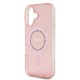 Husa pentru iPhone 16 Plus - Guess IML Rhinestones MagSafe (GUHMP16MPFTDTEP) - Pink