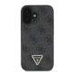 Husa pentru iPhone 16 Plus - Guess Leather 4G Triangle Strass (GUHCP16MP4TDPK) - Black